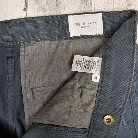 Rag & Bone Womens Chino Pants 32 Fatigue Green Slacks Preppy Casual Straight Leg - Picture 5 of 12